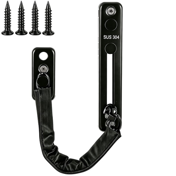 Door Chain Lock,Stainless Steel Door Lock Latch for Inside Doors,Premium Thickened Chain Door Lock Guard with Screws