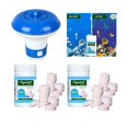 thumbnail image 1 of "Premium Floating Chlorine Dispenser for Pools - Adjustable Flow with 200g Purification Tablets, UV Protection & Algae Control System", 1 of 6