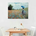 thumbnail image 2 of Rustic Poppy Landscape - Tranquil Nature Art Print 20x16 Unframed - Wall Art for Home and Office, 2 of 6
