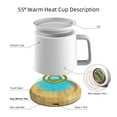 thumbnail image 4 of Zootealy USB Cup Warmer With Mug Winter 55°C Constant Temperature Desk Coffee Mug Warmer with Lid Desktop Heating Plate Cup Warmer for Coffee Milk Tea Water for Office Home Desk Use, 4 of 6