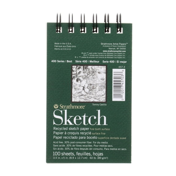 Strathmore Recycled Paper Pad, 400 Series, 100 Sheets, 3 in x 5 in