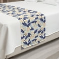 thumbnail image 2 of Floral Bed Runner, Frangipani and Leaves Details Plumeria Pastel Colored Pattern, Decorative Accent Bedding Scarf for Hotels Homes and Guestrooms, Queen, Pale Ceil Blue and Multicolor, by Ambesonne, 2 of 2