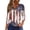 Multicolor #099, variant on 4th of July Shirts for Women 3/4 Sleeve Tshirts Casual American Flag Print Tops Independence Day Patriotic Pullover USA 250th Anniversary Celebration Party V Neck Blouses Watermelon Red S