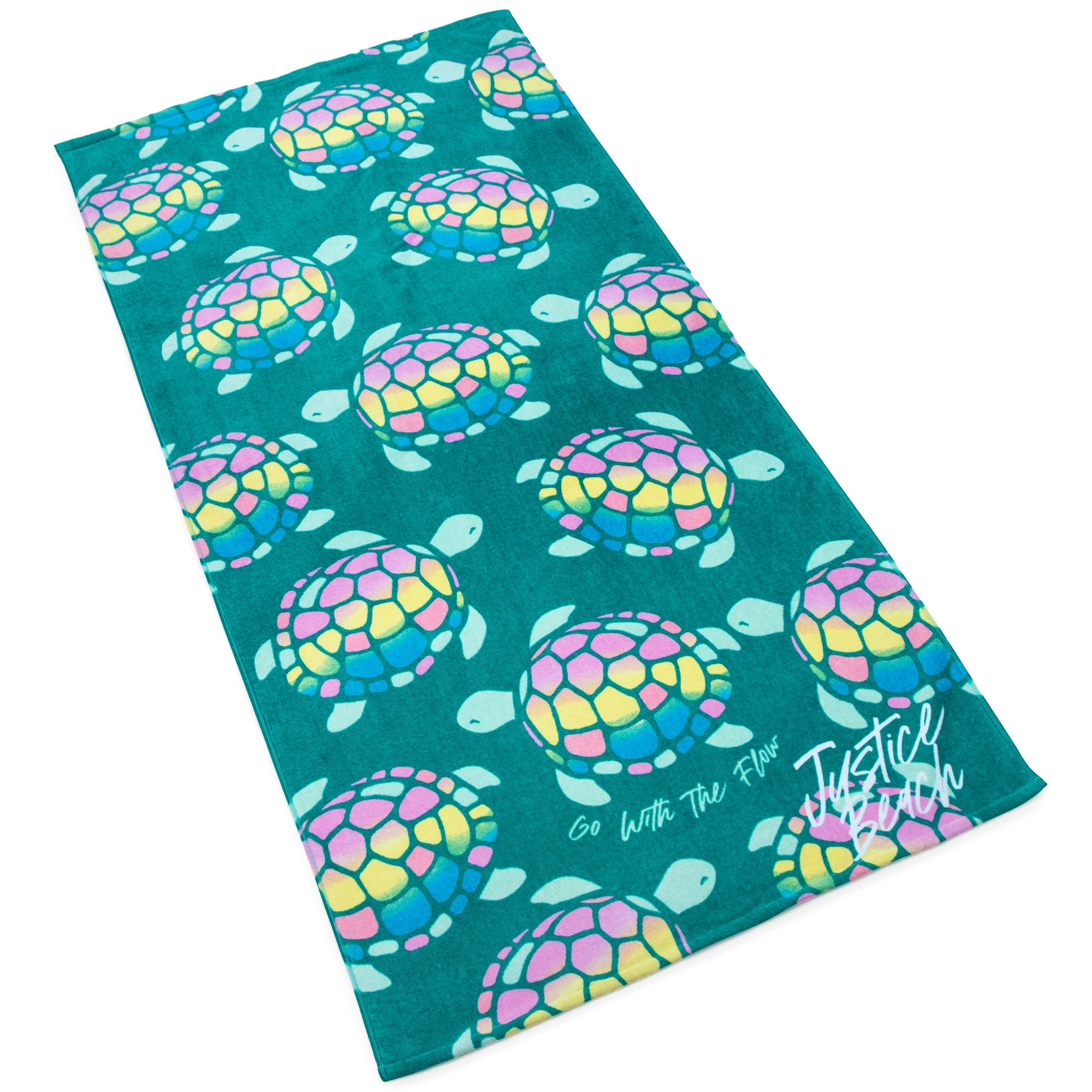 Justice Beach Towel, 100% Cotton, 64 x 34, Turtles
