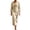 Beige D, variant on Women's Fall Wedding Guest Dresses Round Neck Long Sleeve Velvet Midi Dress Cocktail Party Split Elegant Dresses
