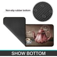 thumbnail image 5 of 2 Piece Coffee Kitchen Decor Rug Set, Home Kitchen Sink Rugs and Mats Non Skid Washable Absorbent Microfiber Kitchen Floor Carpet 17"x47"+17"x30", 5 of 5
