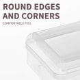 thumbnail image 5 of Yhmxh Double Layer Pencil Box, Plastic Hard Pen Case with Snap Lid, Large Capacity Clear Crayon Storage Box, Stackable Painting Brush Organizer for Stationery Marker Office Supplies, 5 of 7