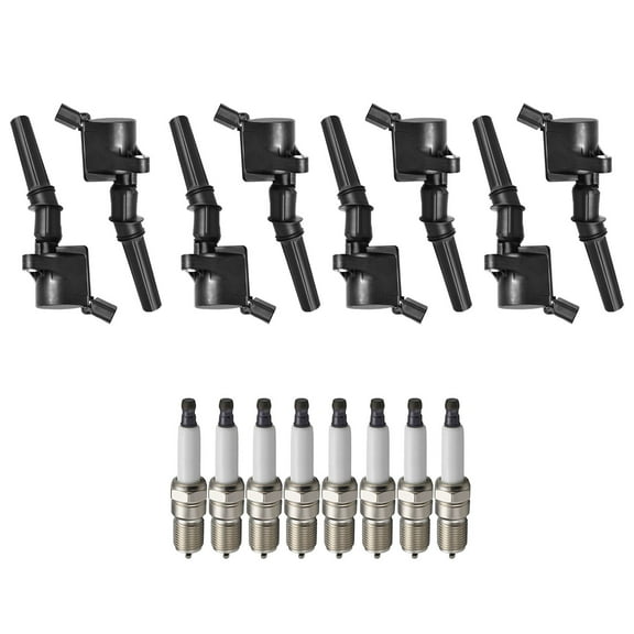 Set of 8 ISA Brand Ignition Coils and ISA Brand Spark Plugs Compatible with 2000 Ford Expedition 4.6L V8 Replacement for DG508 FD503