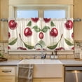 thumbnail image 2 of Yayeee Kitchen Curtains Tier Set of 2 Light Filtering 57"x24" Over Sink Window Panels, Cute Cherry, 2 of 7