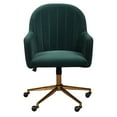 thumbnail image 1 of Urbanpro Upholstered Channel Tufted Office Chair in Emerald Green Velvet, 1 of 2