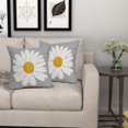 thumbnail image 2 of Yellow White Daisy Pillow Covers 18x18 Inch Spring Summer Gray Colored Decorative Throw Pillow Case Floral Cushion Cover Set of 2 Home Decor for Bedroom Sofa Living Room Couch Chair Outdoor, 2 of 6