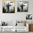 thumbnail image 4 of Designart "Monochrome Faith: Simplified Religious Cross" Christianity Wall Decor, 4 of 7