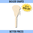thumbnail image 2 of Bigger Better | Unfinished Wood Lacrosse Stick Cross Shape | DIY Craft Cutout | 18" / 1/4", 2 of 2
