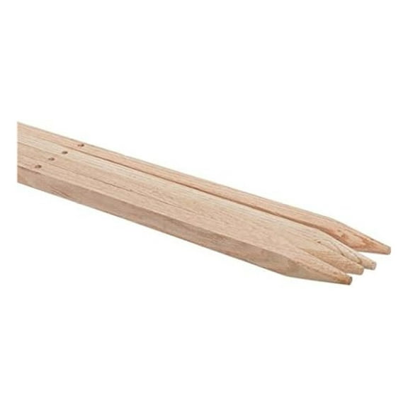 Garden Stakes 4PK 60 Inch - American Oak Plant Supports for Trees, Shrubs, Tomatoes & Vegetables - Durable Stakes with Holes for Tie & Training