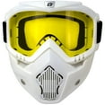 thumbnail image 5 of Birdz Eyewear Skylark White TPU Motorcycle Mask & Detachable Goggles  2 Pairs with Smoke & Yellow Lenses, 5 of 7