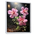 thumbnail image 2 of Designart "Morning Glory Garden Jewel in Pink" Floral Framed Wall Art - Traditional Pink Morning Glory Living Room Framed Canvas Art, 2 of 6