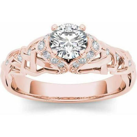 Imperial 1/2 Carat T.W. Diamond Classic 14kt Rose Gold Engagement Ring