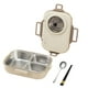 thumbnail image 2 of Fiambrera bento apilable de acero inoxidable de 1100 ml para niños y adultos | Recipiente hermético de 3 compartimentos con cuchara y palillos | Ideal para la escuela, el trabajo, la oficina y picnic, 2 of 2