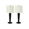 thumbnail image 4 of Monarch Specialties Lighting, Set Of 2, 24"h, Table Lamp, Usb Port Included, Black Metal, Ivory / Cream Shade, Contemporary, 4 of 6