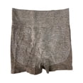 thumbnail image 4 of Pantalones cortos de yoga con cintura alta y realce de glúteos para mujer Caqui S M, 4 of 8