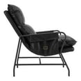 thumbnail image 2 of Halaus Accent Chair Black Accent Chair, Modern Style, Plush and durable faux leather fabric, Plywood, Indoor Living, 2 of 5