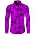 thumbnail image 1 of Camisa de manga larga colorida de alta calidad con cuello abotonado y moda informal para fiesta para hombre, 1 of 6