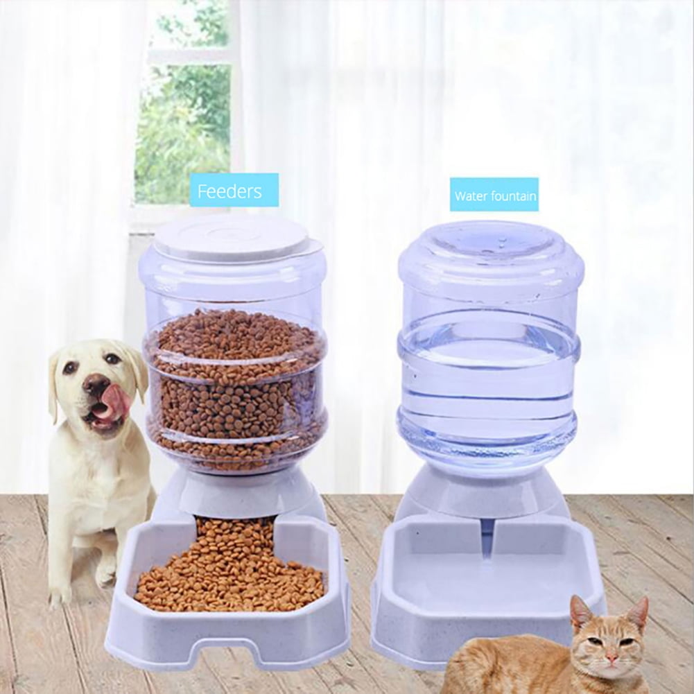 Opolski 3.8L Automatic Pet Feeder Dog Cat Drinking Bowl Large Capacity Water Food Holder