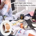 thumbnail image 4 of Kraft Paper Label Stickers, 600 Pieces Self-Adhesive Labels, Office and Kitchen Stickers (Brown), 4 of 5