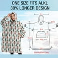 thumbnail image 4 of Oversized Wearable Blanket Hoodie,White Christmas Nutcracker Pattern Sherpa Blanket Hoodie with Super Pockets,Super Warm Fuzzy Pullover for Women & Men, 4 of 6
