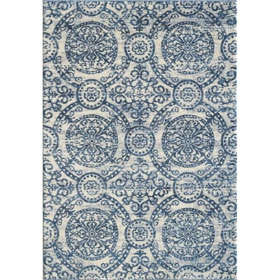 Dynamic Rugs MI4649112500 3 ft. 11 in. x 5 ft. 7 in. Mirage 49112 Rectangle Contemporary Area Rug - 500 Blue