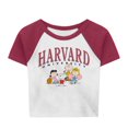 thumbnail image 1 of Playera Snoopy Talla EG Manga Ranglan Harvard Fit Crop Top Blanco con Vino, 1 of 4