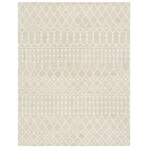 SAFAVIEH Blossom Aspen Geometric Wool Area Rug, Beige/Ivory, 9' x 12'
