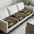 thumbnail image 3 of COEQINE Sofa Cushion Cover with Elastic Bottom, Soft Sectional Couch Cushion Slipcover Washable Individual Seat Slipcover Non-Slip Dog Couch Cover, 3 Pieces, Camo Hunting Leaf Green, 3 of 8