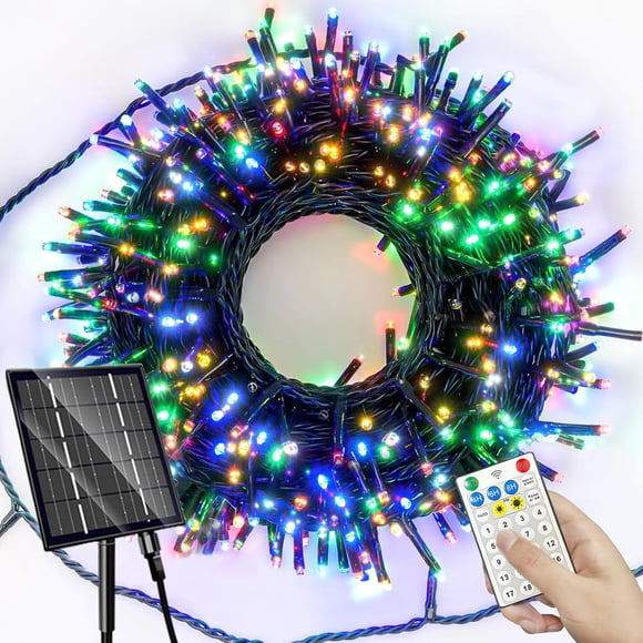Solar Christmas Lights Outdoor FT LED Christmas Lights Outdoor Solar Lights Outdoor for Outside Xmas Tree Garden Patio Christmas Decorations Colorful
