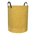 thumbnail image 2 of Fotbe Gold Shiny Laundry Basket with Handles, Waterproof Large Laundry Hamper, Wash Bag for Corner Dorm, Rolling Laundry Basket with Handles-Medium, 2 of 8
