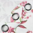 thumbnail image 5 of VOGOL 52x96 inch ICY Pink Floral Easy-Care Curtains, Semi-Blackout Elegant Botanical Drapery for Room Divider, 2 Pieces, Grommet, 5 of 7