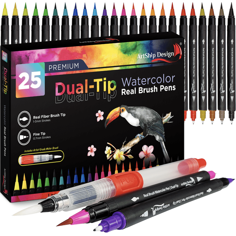  ARTEZA Real Brush Pens and Watercolor Pencils Bundle, Drawing  Art Supplies for Artist, Hobby Painters & Beginners : Arts, Crafts & Sewing