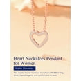 thumbnail image 6 of Suplight 925 Sterling Silver Heart Pendant Necklace CZ Necklace for Women Jewelry Gift, 6 of 8