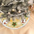 thumbnail image 5 of GZHJMY Christmas Tree Skirt Snowman Candy and Holly 30"ches for Indoor Outdoor Holiday Party Office Store Cupboard Decoration, 5 of 6