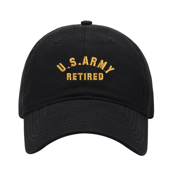 Baseball Cap Embroidered Hat for Army Retired Men's Adjustable Cotton Unisex Embroidery Baseball Caps
