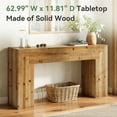 thumbnail image 4 of Finmind Solid Wood Console Table for Living Room, 62.99-Inch Farmhouse Entryway Table Indoor for Foyer, Hallway, Rustic Brown, 4 of 8