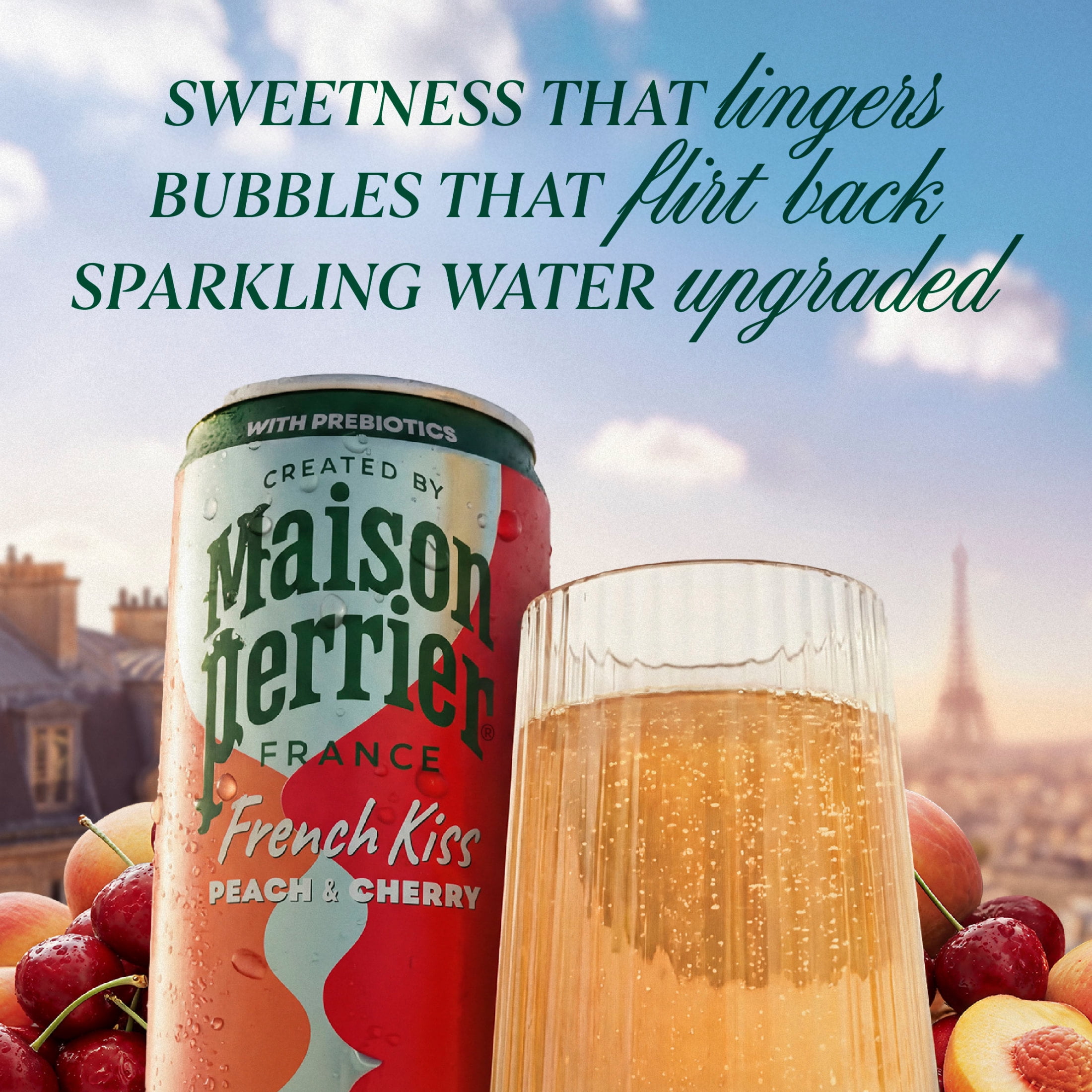 Maison Perrier French Kiss Flavored Sparkling Water with Maison Perrier French Kiss Flavored Sparkling Water with