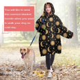 thumbnail image 4 of Wearable Oversized Blanket,Black Sun Moon Star Pattern Wearable Blanket Hoodie for Adults,Cozy Hooded Blankets with Super Pockets,Super Warm Fuzzy Pullover for Women & Men, 4 of 6