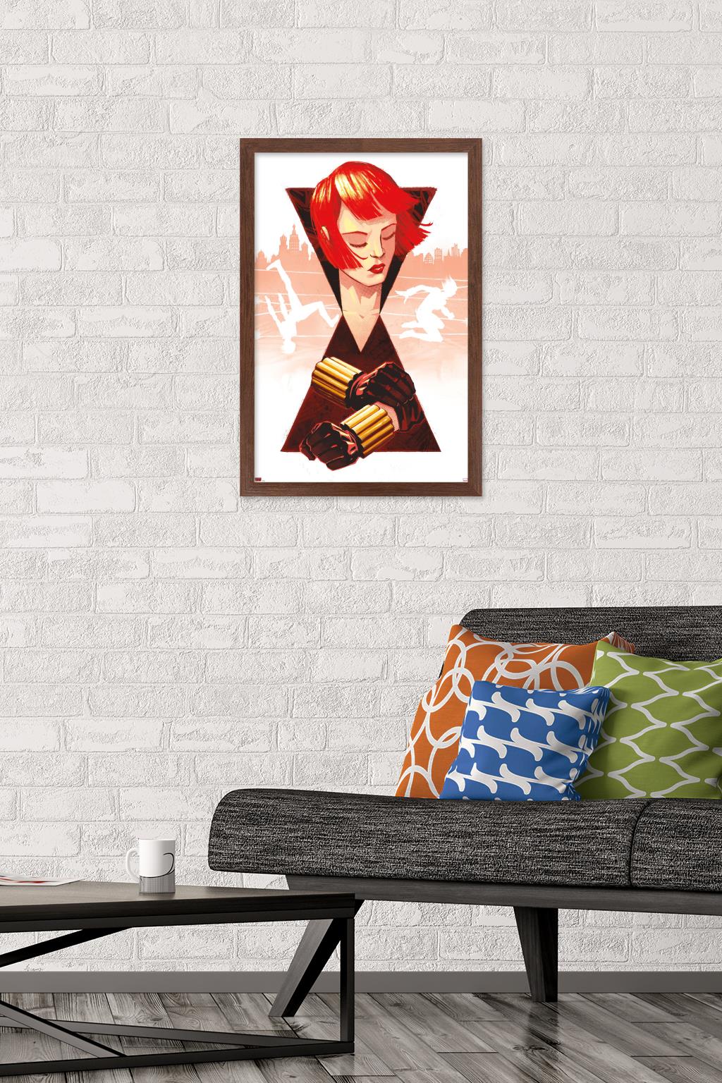 Marvel - Black Widow by Dan Thompson Wall Poster, 14.725" x 22.375", Framed