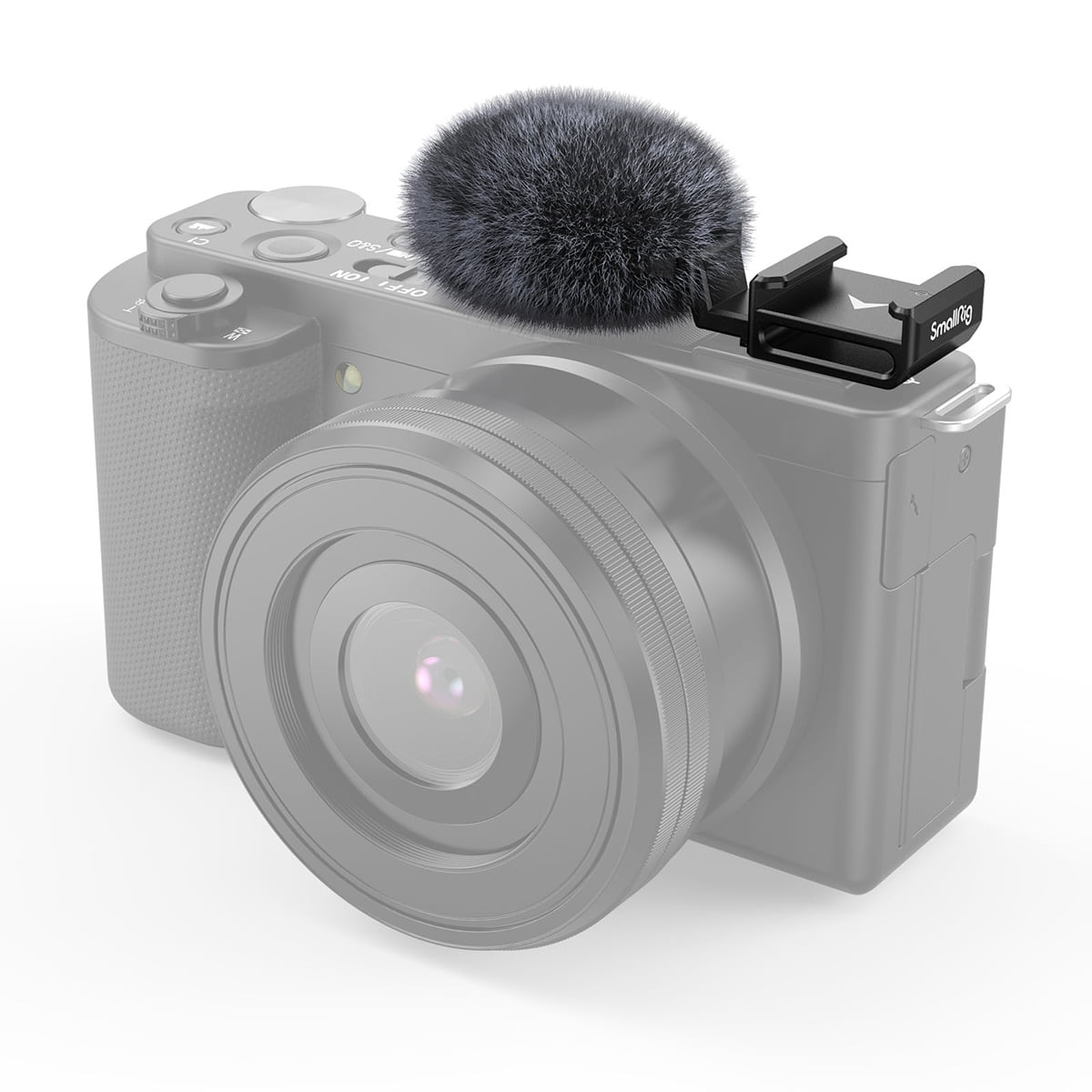 SmallRig Cold Shoe Adapter with Windshield for Sony ZV Series Cameras