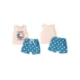 thumbnail image 3 of Aojekbee 4th of July Toddler Boys Outfits Letter/Eagle Print Sleeveless Tank Tops Stars/Checkerboard Print Shorts 2Pcs Clothes Set, 3 of 10