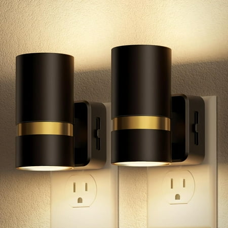 

Night Lights Plug Into Wall [2 Pack] Led Plug In Nightlights Adjustable Nightlight Brightness 0-100Lm Dusk To Dawn Sensor Soft White Dimmable Night Lights For Adults Hallway Bedroom Stairway