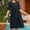 Navy, variant on Womens Cotton Linen Dress Short Sleeve Midi Dresses Casual Plus Size Tunic Dress Loose Fitted Solid Short Modest Summerdresses Vacation Going Out Clothings Summer