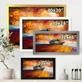 thumbnail image 4 of Traditional Fisher boat During Ocean Evening Glow 40 in x 30 in Framed Painting Canvas Art Print, by Designart, 4 of 4