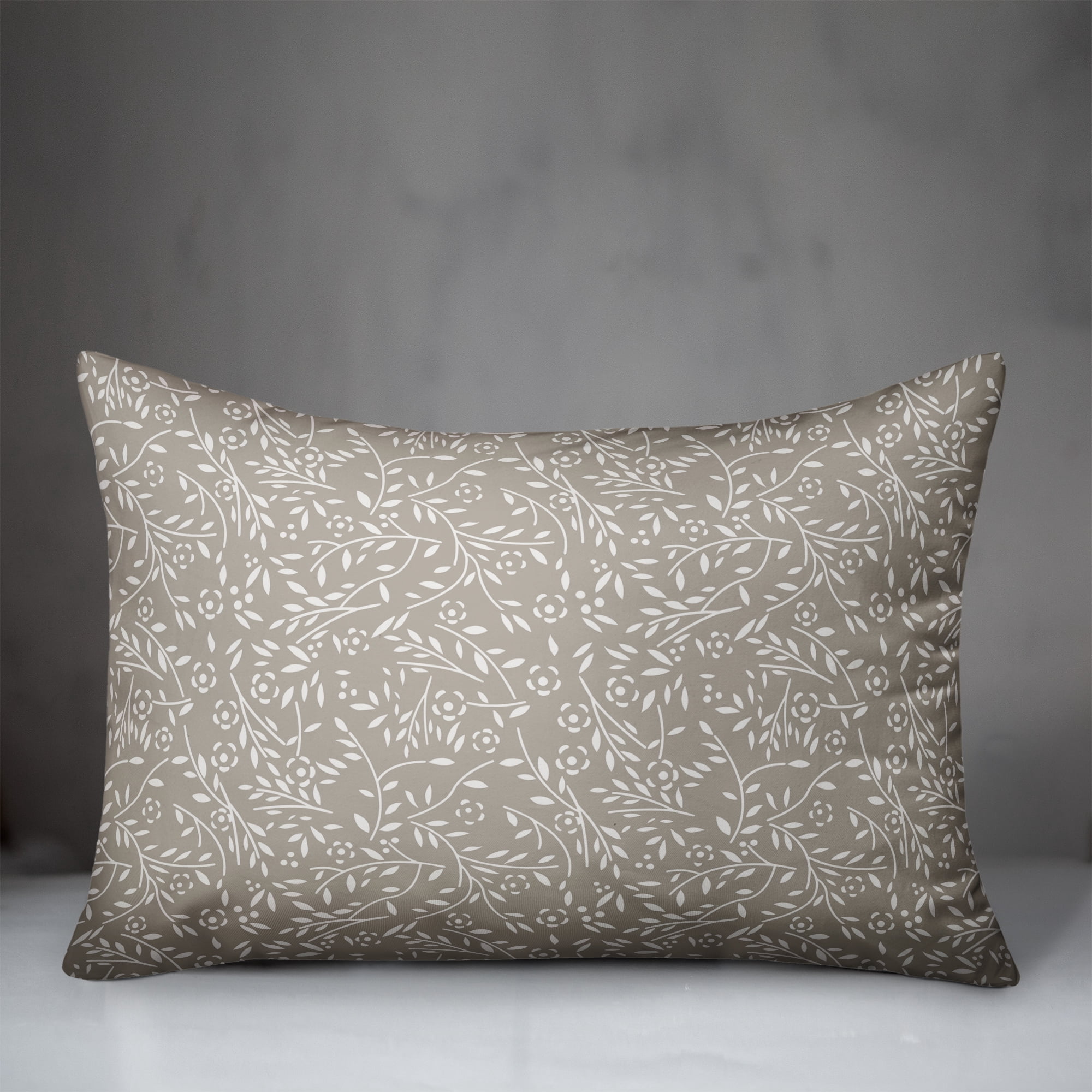 Creative Products Gray Floral Pattern 14x20 Indoor / Outdoor Pillow